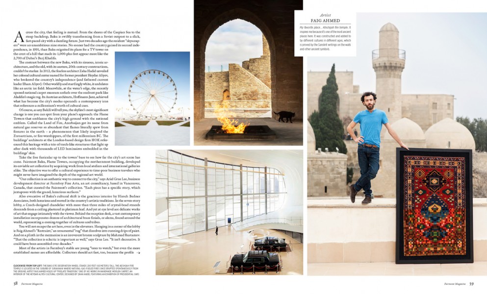 Artist in Baku, Fairmont Magazine
