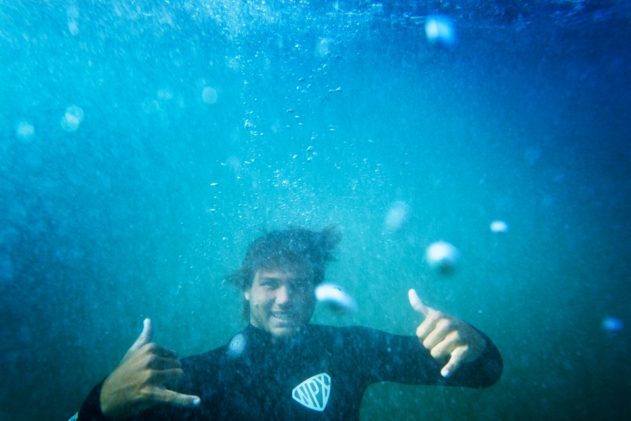 Philip Koester, world surf champion, photographed for Stern Magazine
