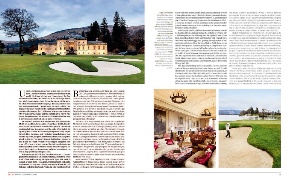 Enroute Magazine, Golf in Scotland.